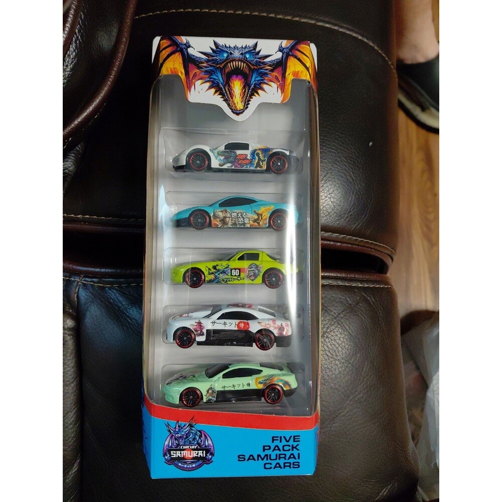 ​Boley Samurai Racers Modern Diecast Toy Cars Multicolor 5 Pack Dragon Graphic